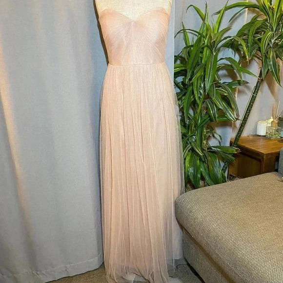 Jenny Yoo Dress Pink Peach Orange Annabelle Convertible Bridesmaid Dress Size 12 - Picture 3 of 16